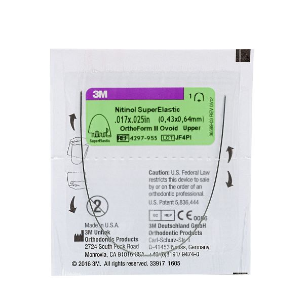 Дуга нитиноловая Unitek Super Elastic .016x.016 ВЧ ФIII (3М)